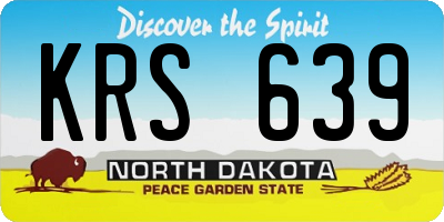 ND license plate KRS639