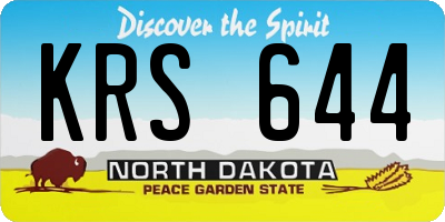 ND license plate KRS644