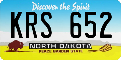ND license plate KRS652