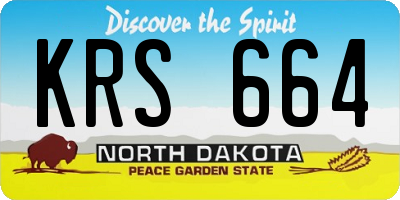 ND license plate KRS664