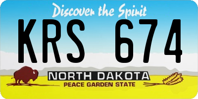 ND license plate KRS674