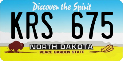 ND license plate KRS675