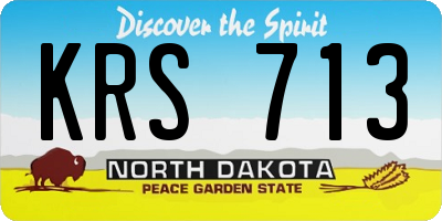 ND license plate KRS713