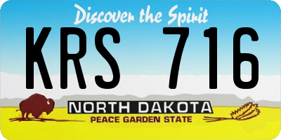 ND license plate KRS716
