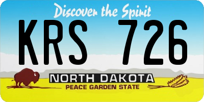 ND license plate KRS726