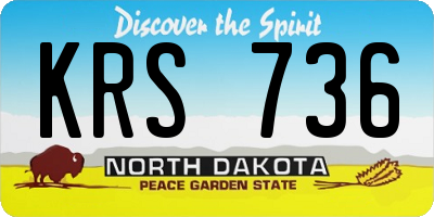 ND license plate KRS736