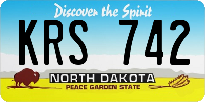 ND license plate KRS742