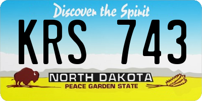 ND license plate KRS743