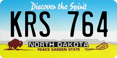 ND license plate KRS764