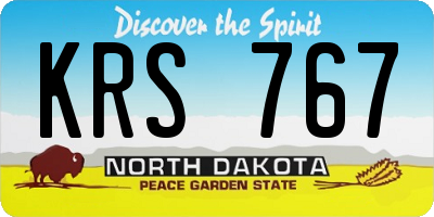 ND license plate KRS767