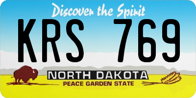 ND license plate KRS769