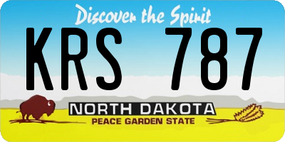 ND license plate KRS787