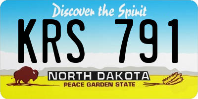 ND license plate KRS791