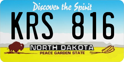 ND license plate KRS816