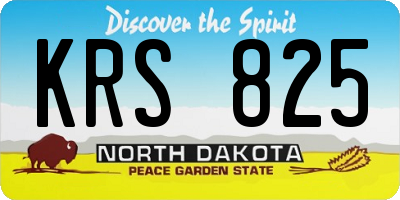 ND license plate KRS825