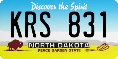 ND license plate KRS831