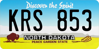 ND license plate KRS853
