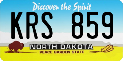 ND license plate KRS859
