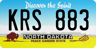ND license plate KRS883