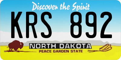 ND license plate KRS892