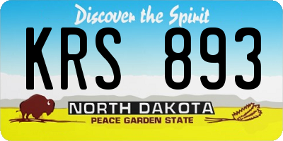 ND license plate KRS893