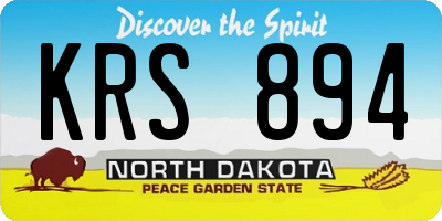 ND license plate KRS894