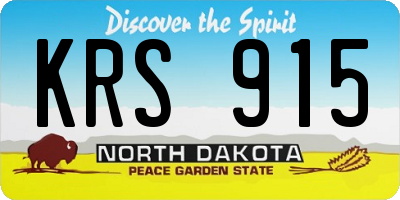 ND license plate KRS915
