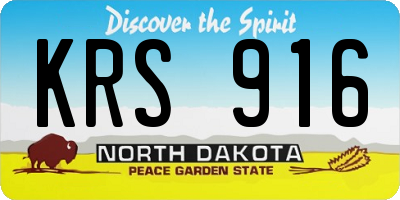 ND license plate KRS916