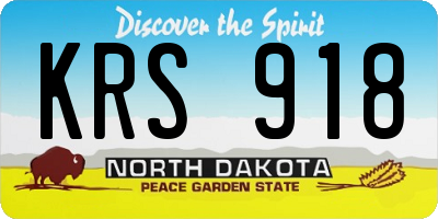 ND license plate KRS918
