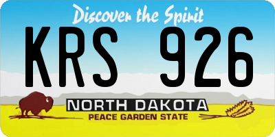 ND license plate KRS926
