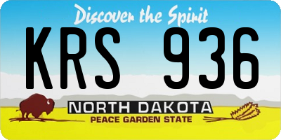 ND license plate KRS936