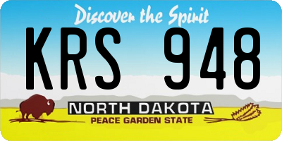 ND license plate KRS948