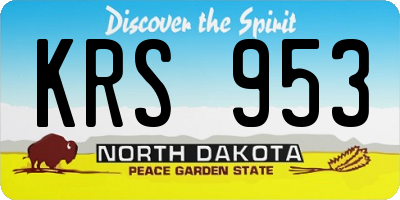ND license plate KRS953