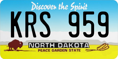 ND license plate KRS959