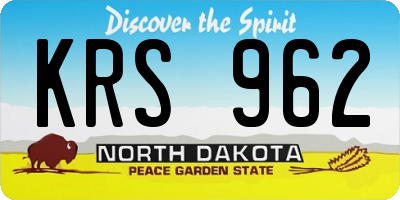 ND license plate KRS962