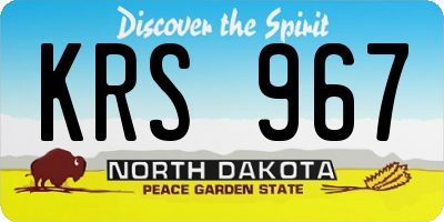 ND license plate KRS967