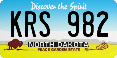ND license plate KRS982