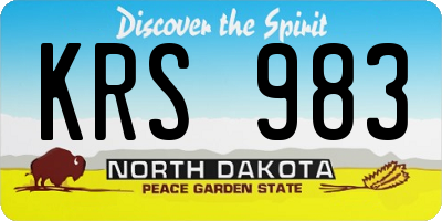 ND license plate KRS983