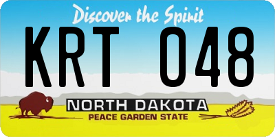 ND license plate KRT048