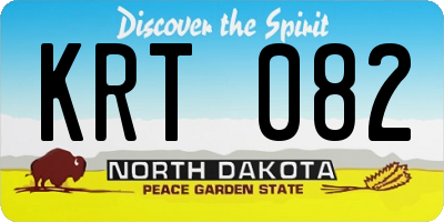 ND license plate KRT082