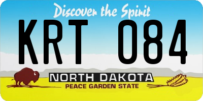 ND license plate KRT084