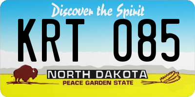 ND license plate KRT085