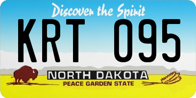 ND license plate KRT095