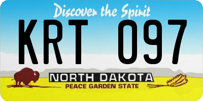 ND license plate KRT097