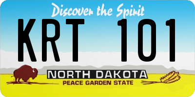 ND license plate KRT101