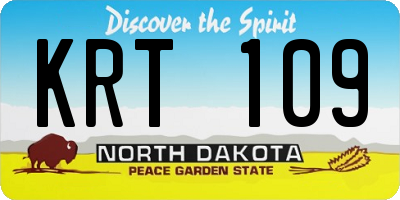 ND license plate KRT109