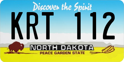 ND license plate KRT112
