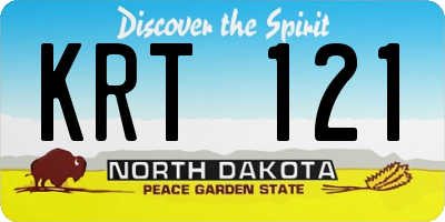 ND license plate KRT121