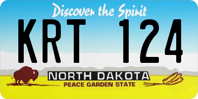 ND license plate KRT124