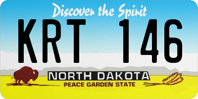 ND license plate KRT146